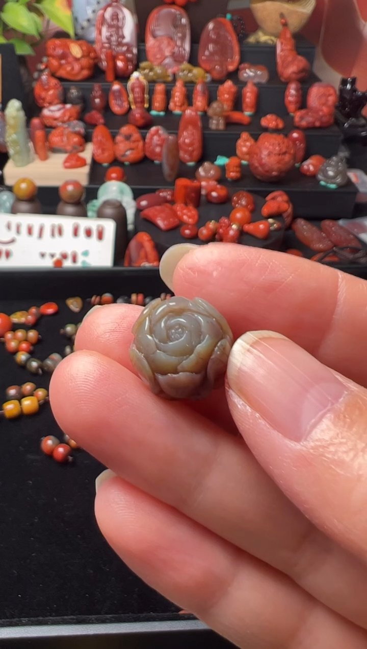 未镶嵌单珠玛瑙/玉髓你**美花