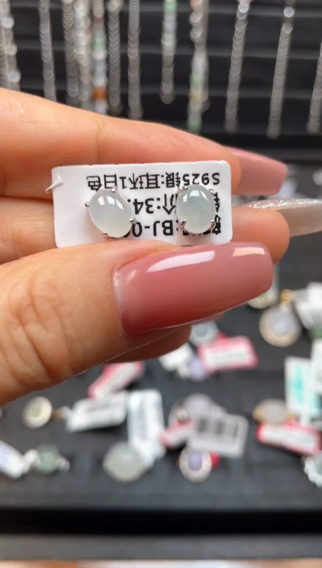 银S925镶嵌戒指翡翠天然翡翠A货