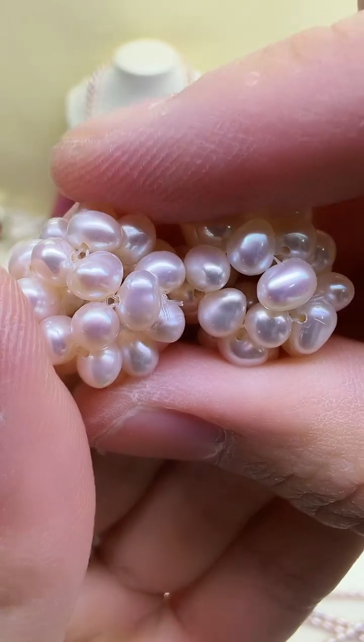 吊坠(不含链)未镶嵌淡水珍珠白色爆米花