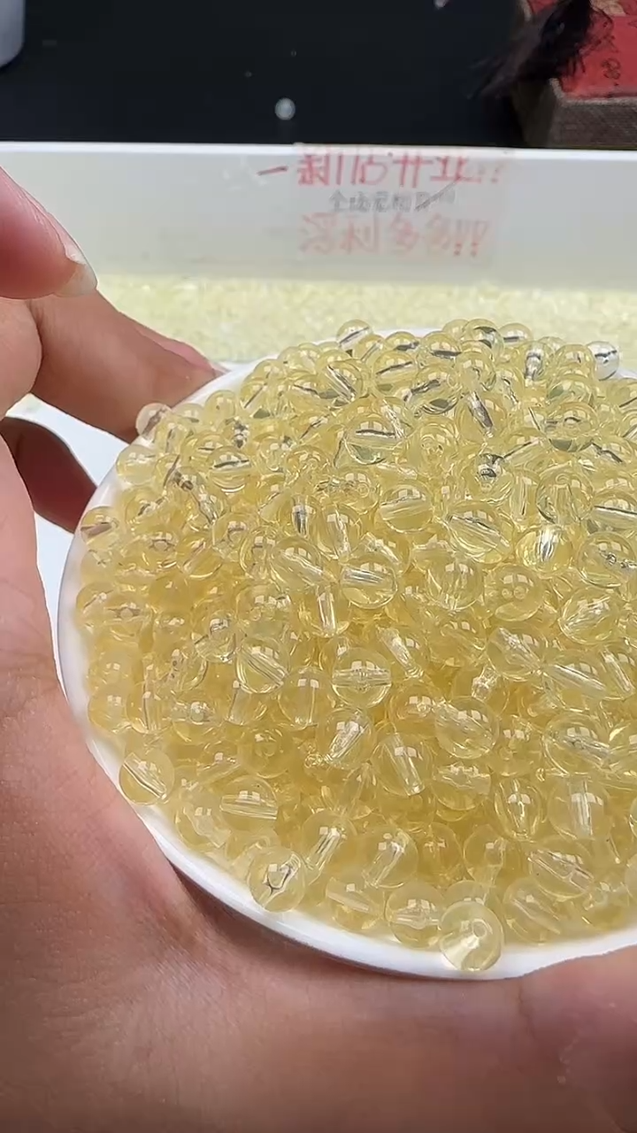 裸石琥珀未镶嵌金珀圆珠N1068卡6MM散珠10颗