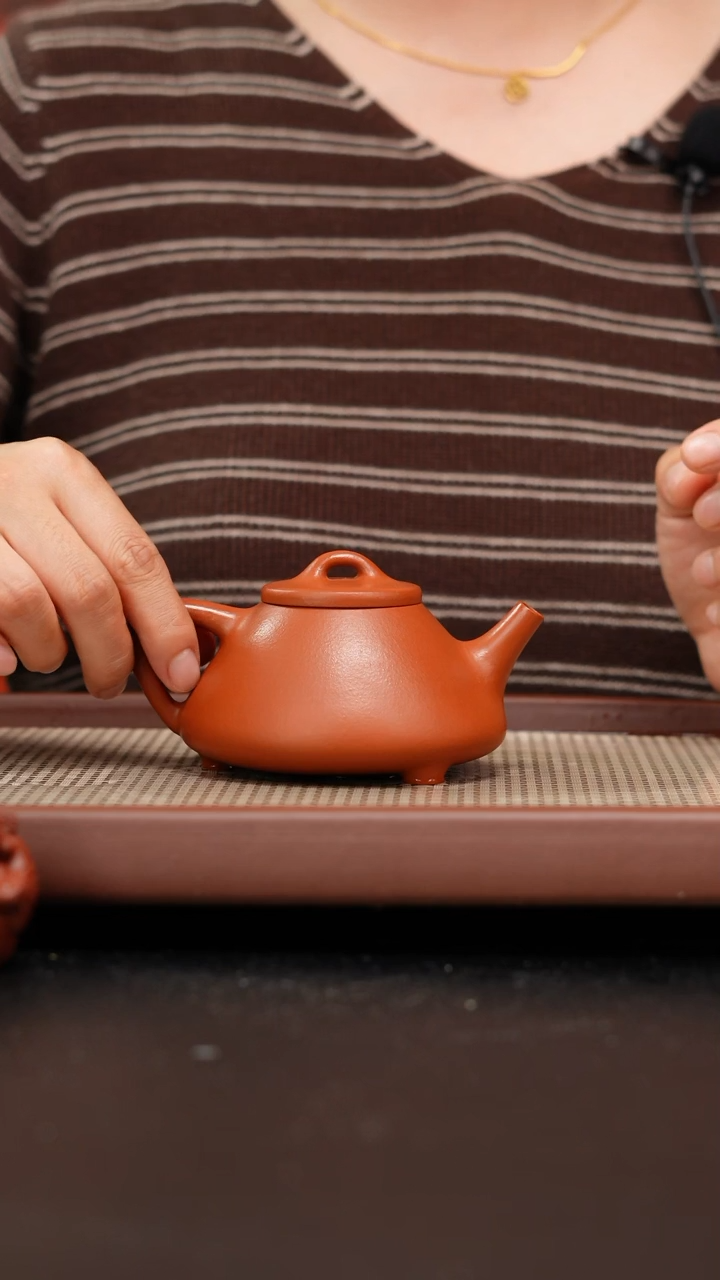 【闪购商品】紫砂茶壶黄龙山朱泥子冶石瓢160