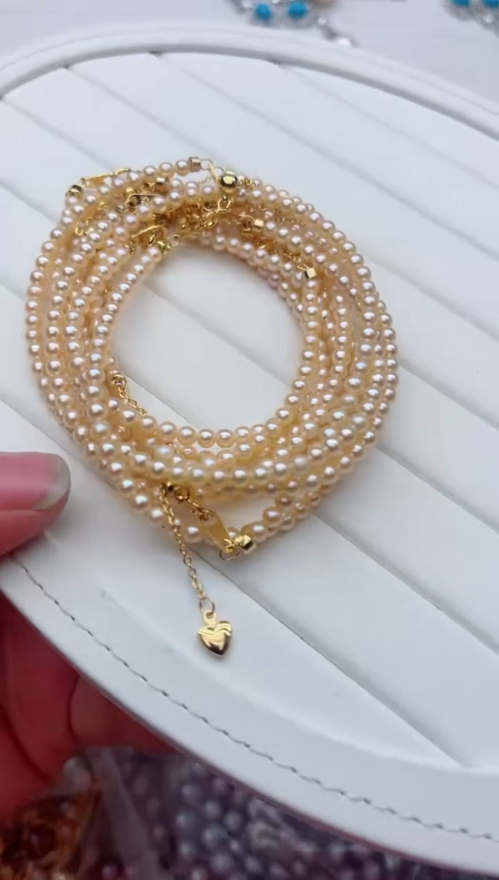 未镶嵌手链淡水珍珠多样性发其一，非无暇