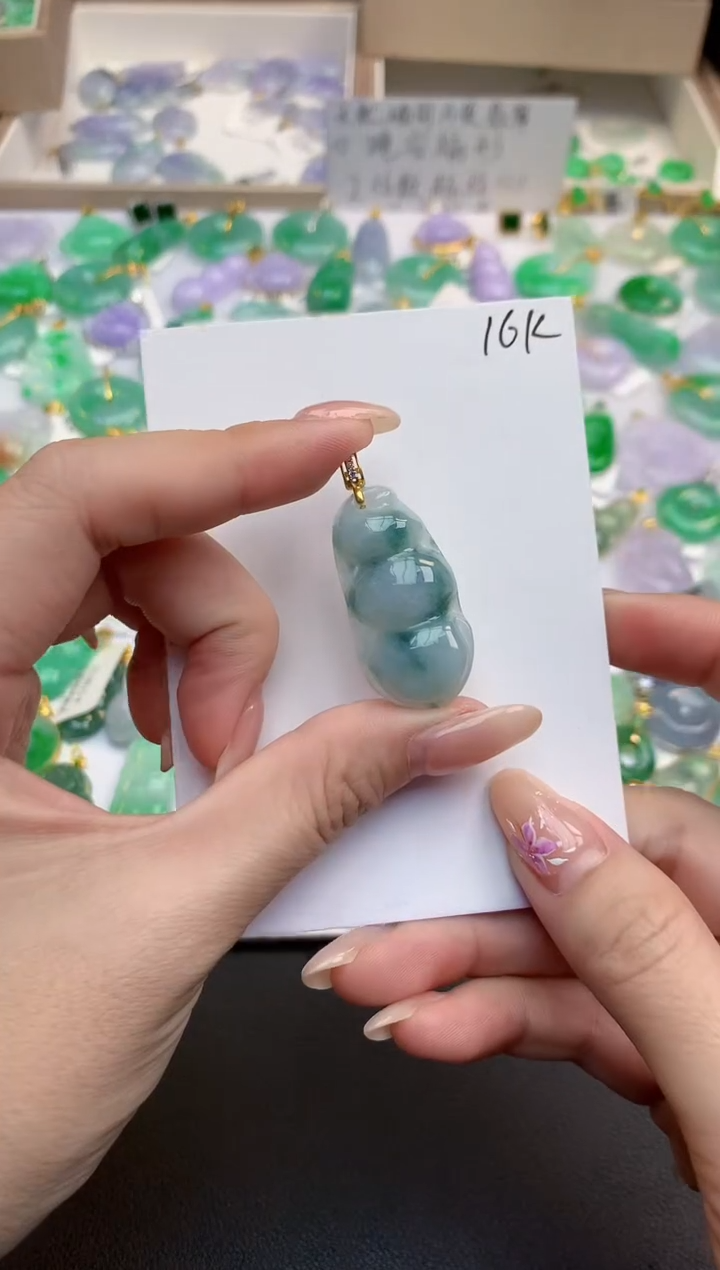 颈饰未镶嵌翡翠天然缅甸A货翡翠