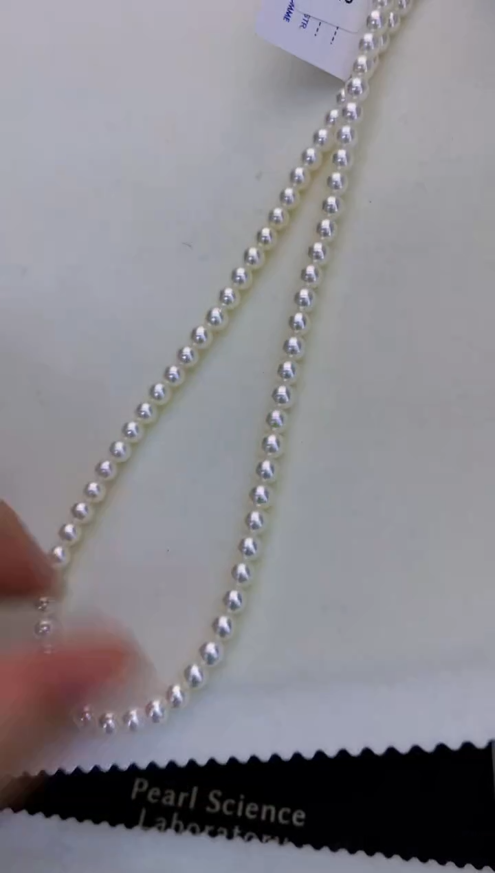 银S925镶嵌海水珍珠饰品4.5-5rose满珠链带大证