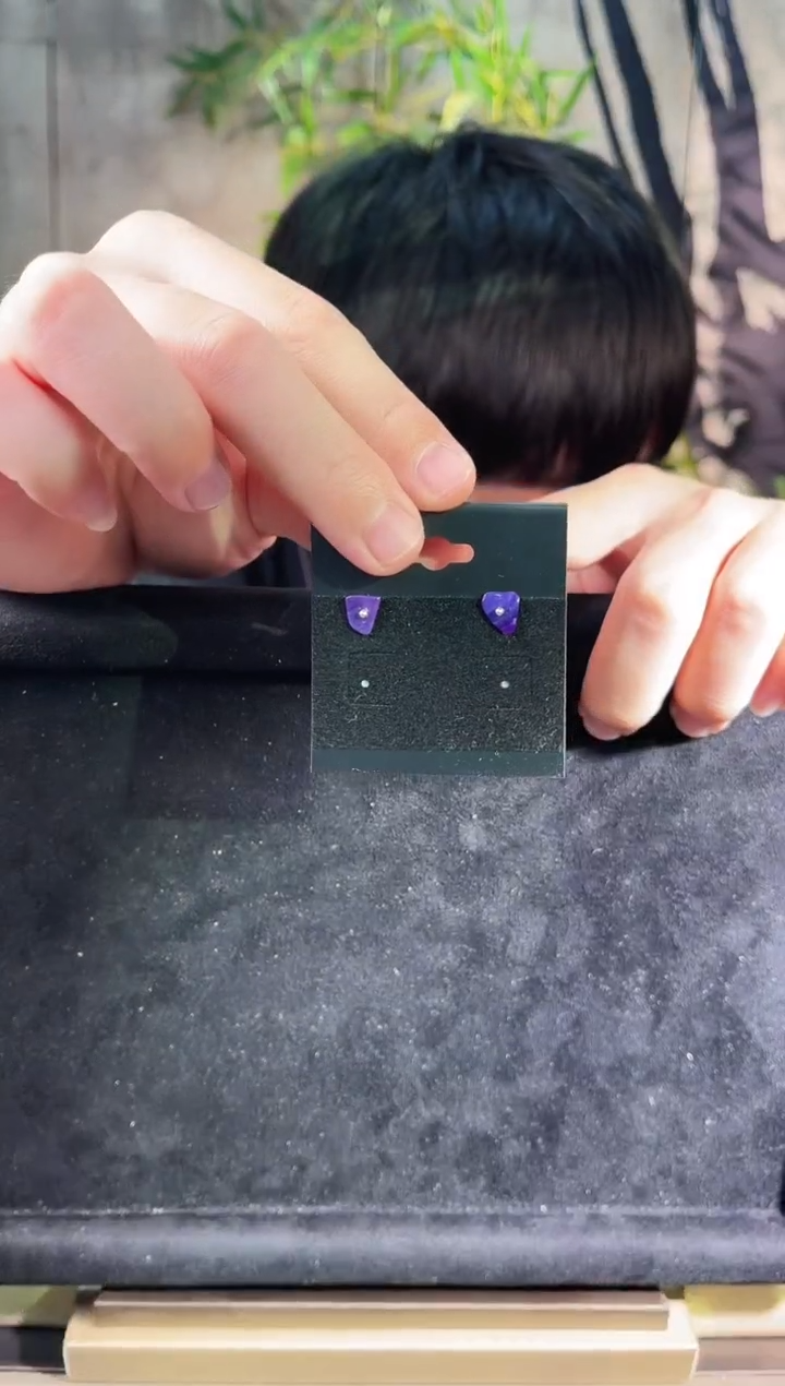 苏纪石（舒俱来）未镶嵌耳饰南非舒俱来老矿