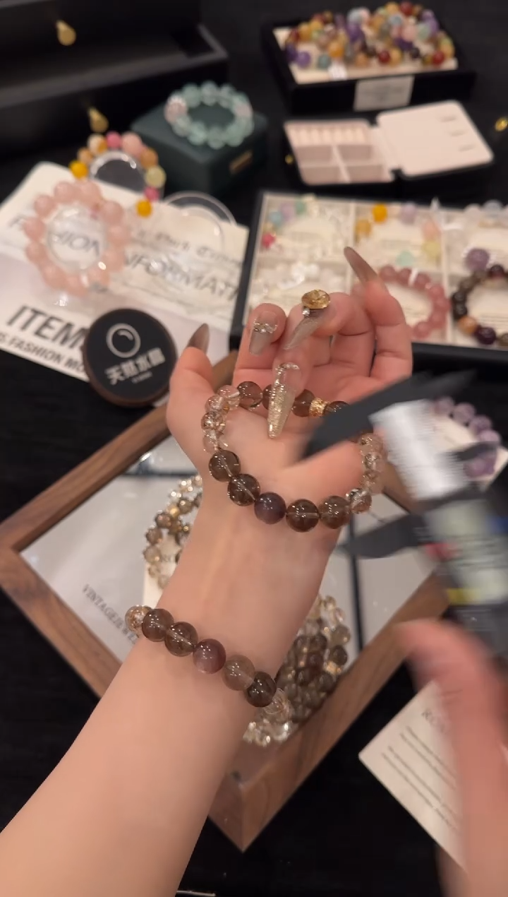 合金手链水晶茶水晶多宝x3445
