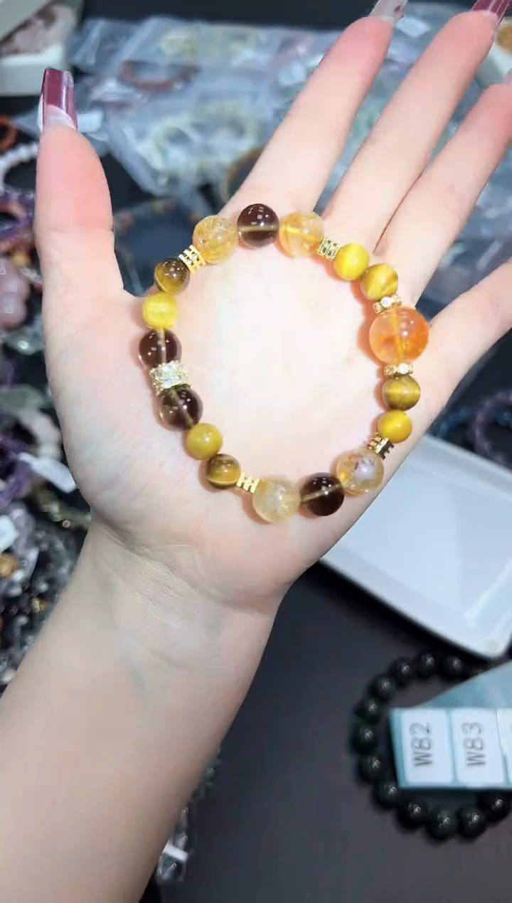 【闪购商品】水晶手串未镶嵌82W多样性发其一1条默认微瑕