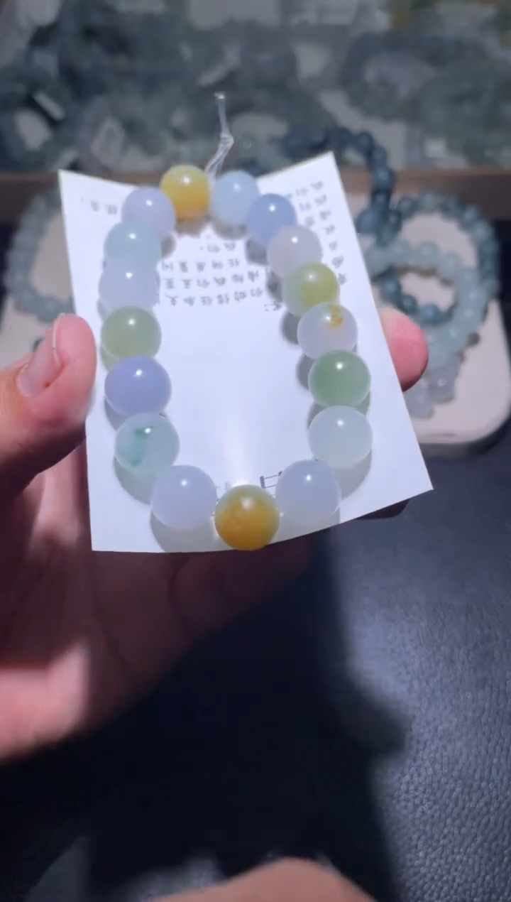 未镶嵌定制翡翠珠串