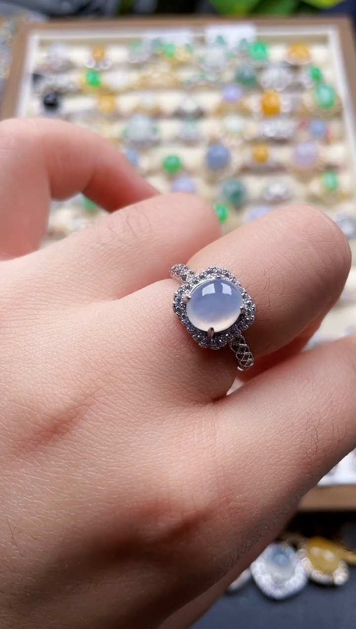 银S925镶嵌戒指翡翠21