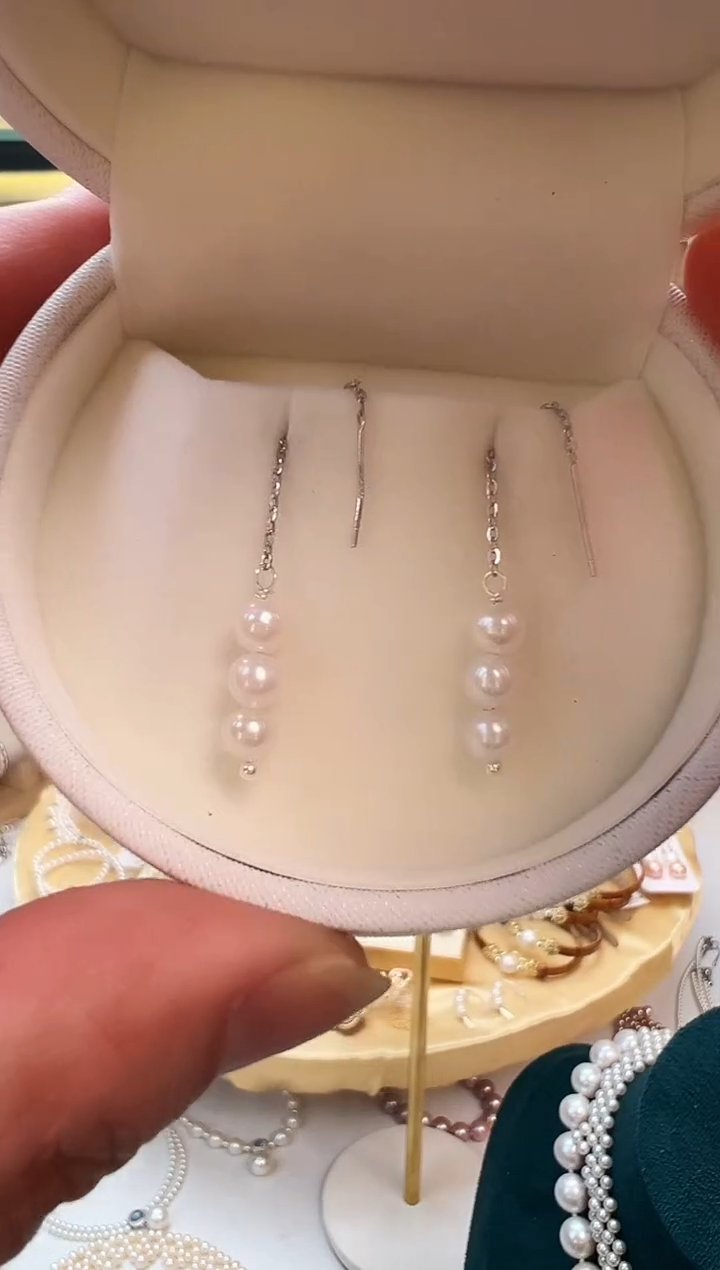 银S925镶嵌耳饰淡水珍珠新人福利   珍珠耳饰  