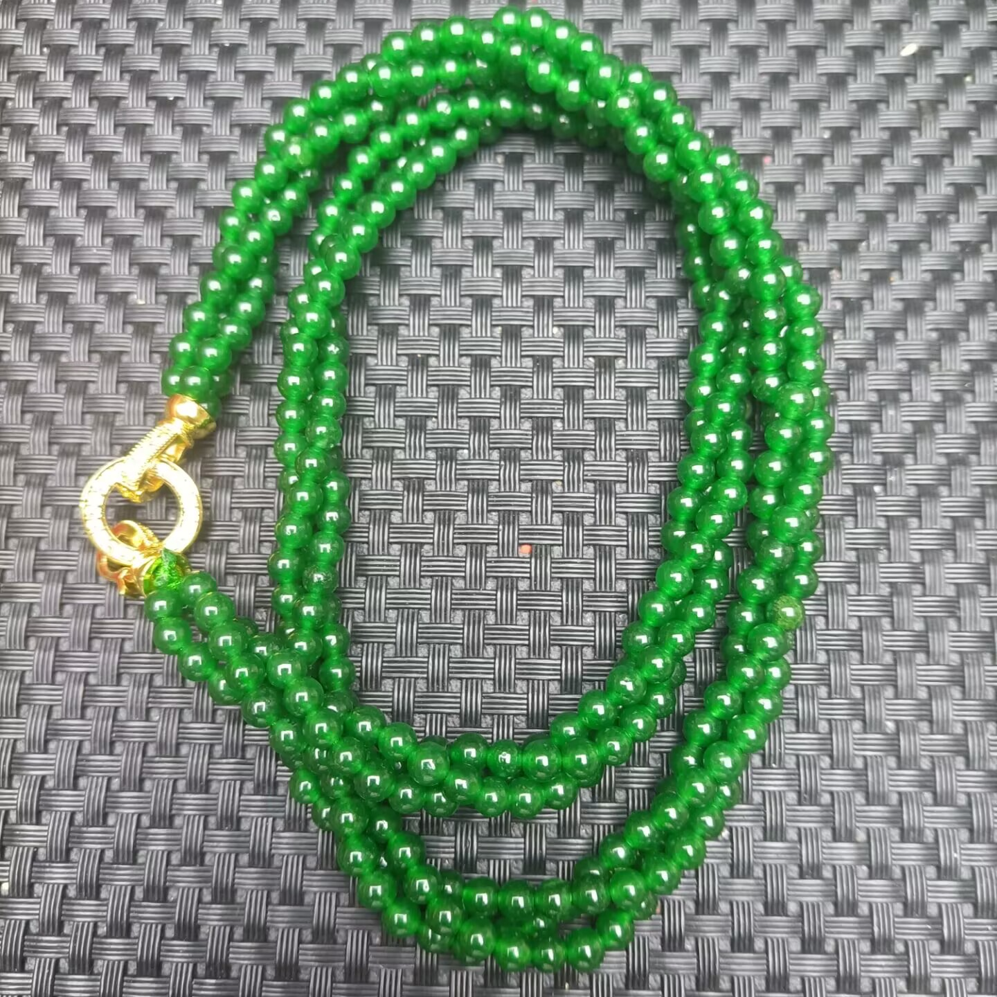 0251精品翡翠麻花项链