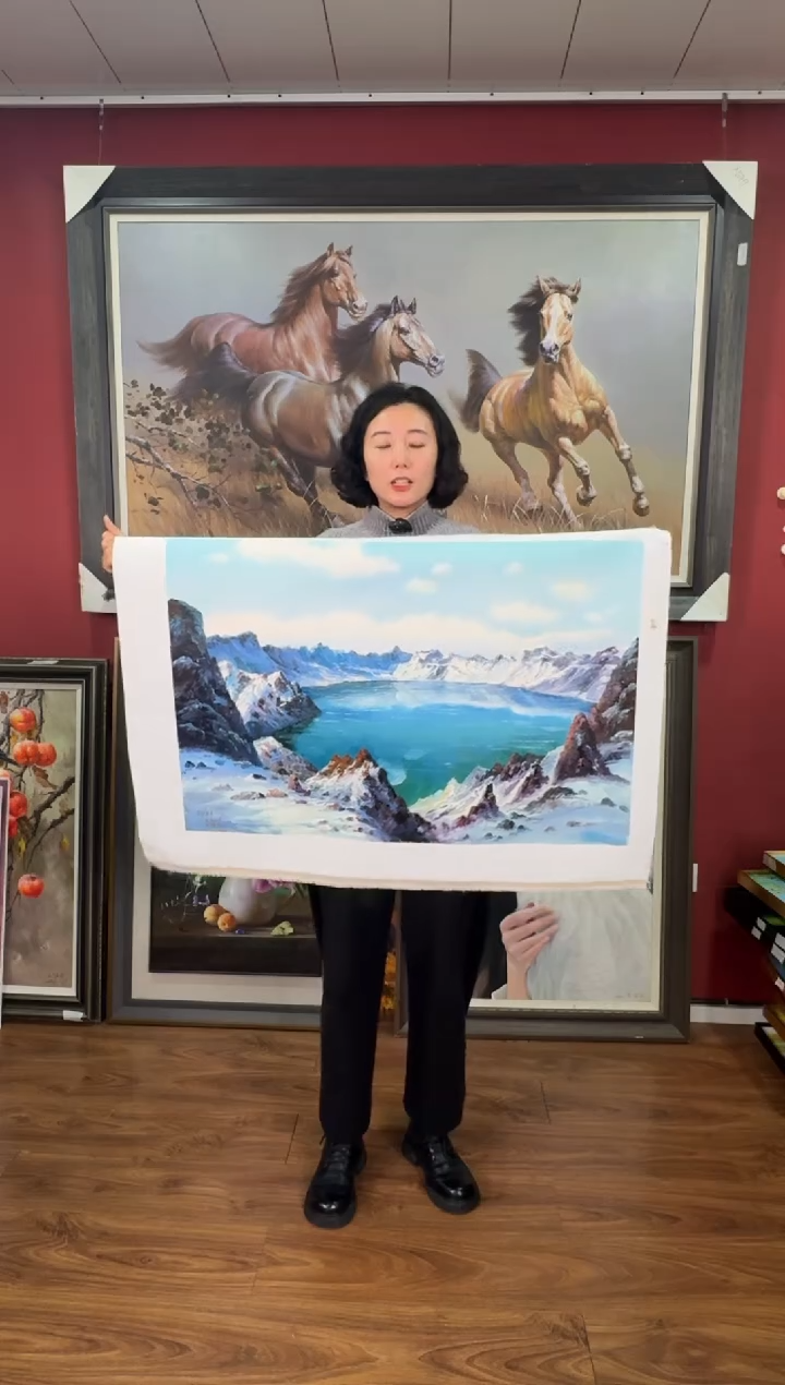 油画【125号】朝鲜原创纯手绘孤品油画丨顺丰包邮丨带装裱