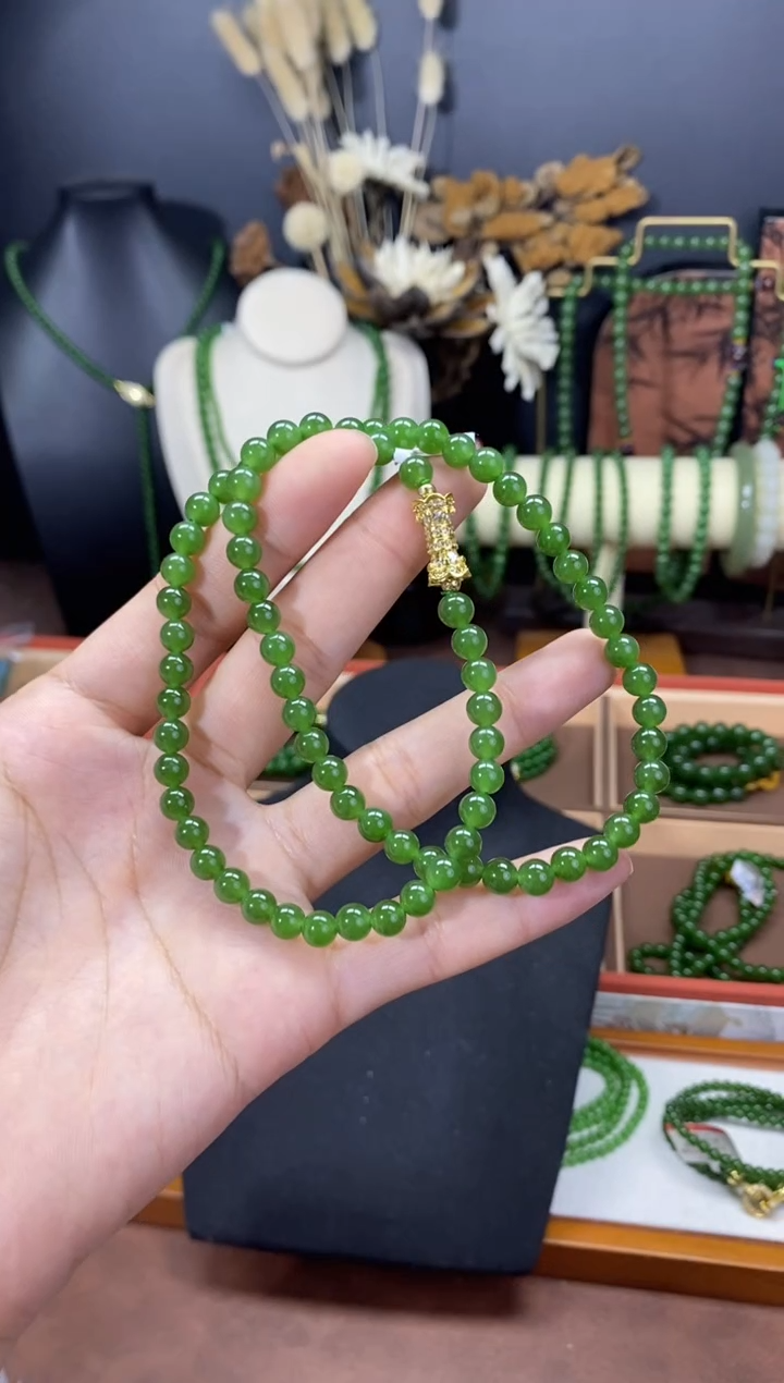 【闪购商品】和田玉（碧玉）颈饰未镶嵌6锁骨链