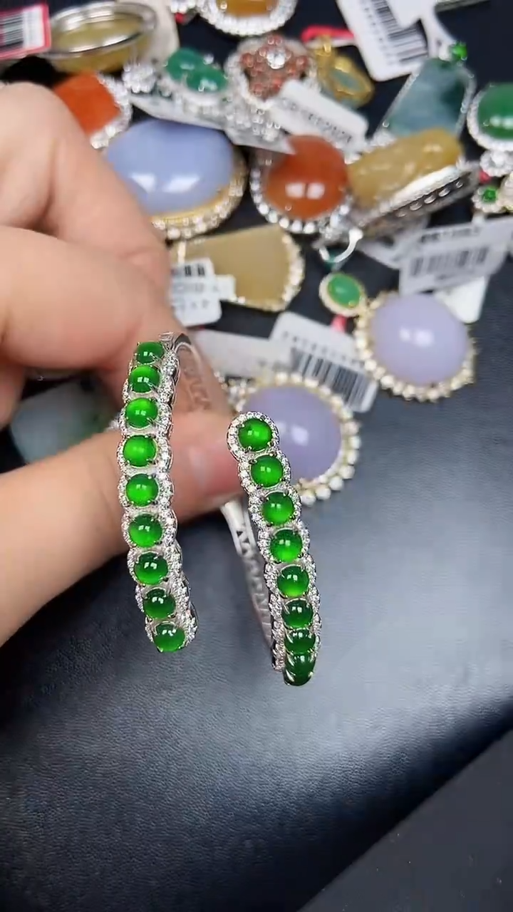 银S925镶嵌戒指翡翠3940