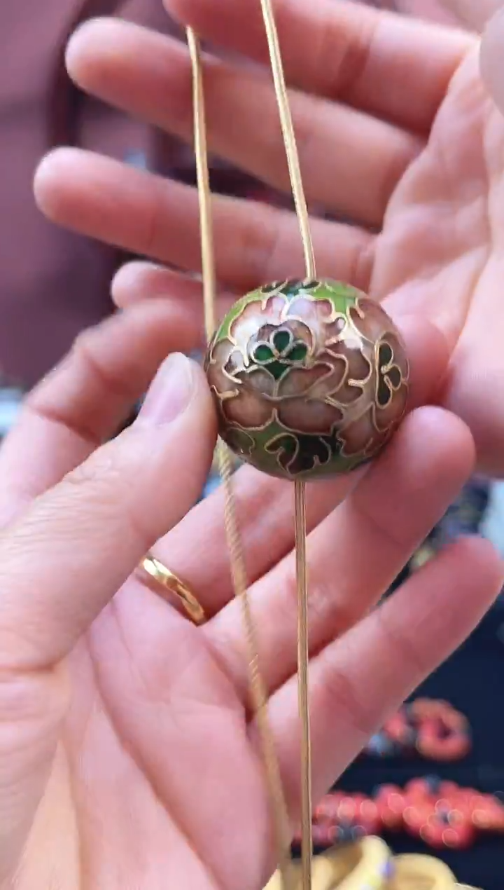 非遗 景泰蓝3.0大珠 嫩绿