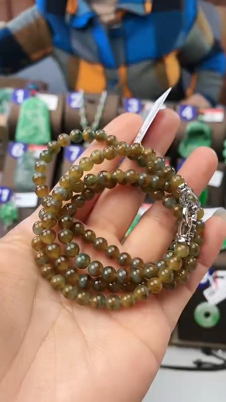 【闪购商品】翡翠颈饰未镶嵌5.3mm珠链