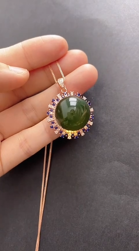 【闪购商品】琥珀裸石银S925镶嵌蓝珀吊坠