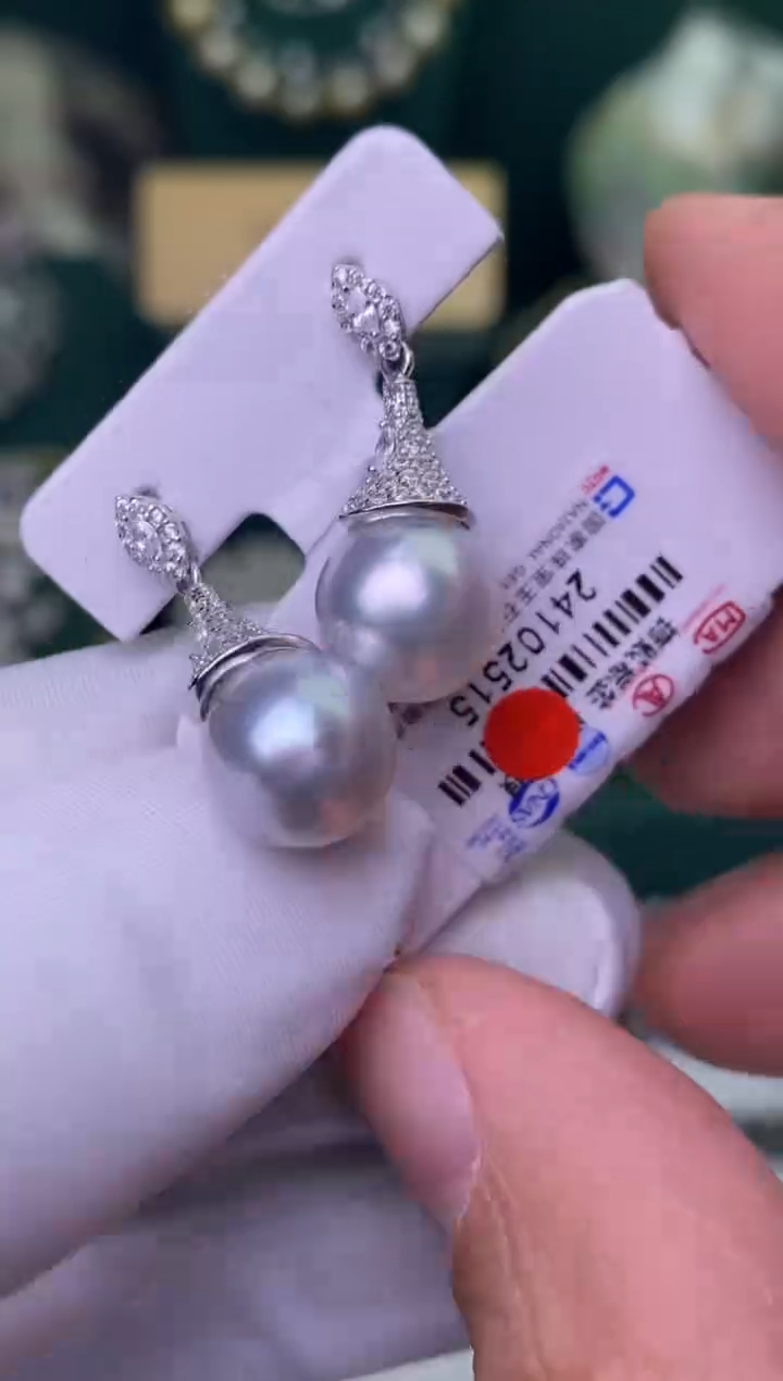 【闪购商品】海水珍珠耳饰银S925镶嵌10-11