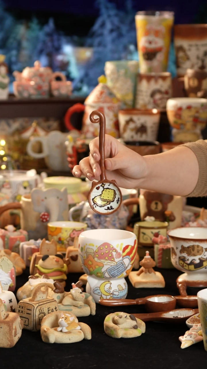 其他陶晴****天景德镇釉下彩手绘设计师款陶瓷