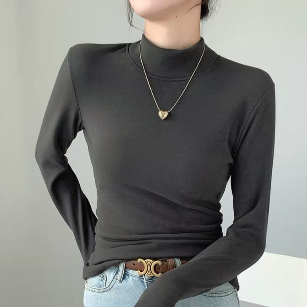 9235-微米绒女士打底衫（高级灰）