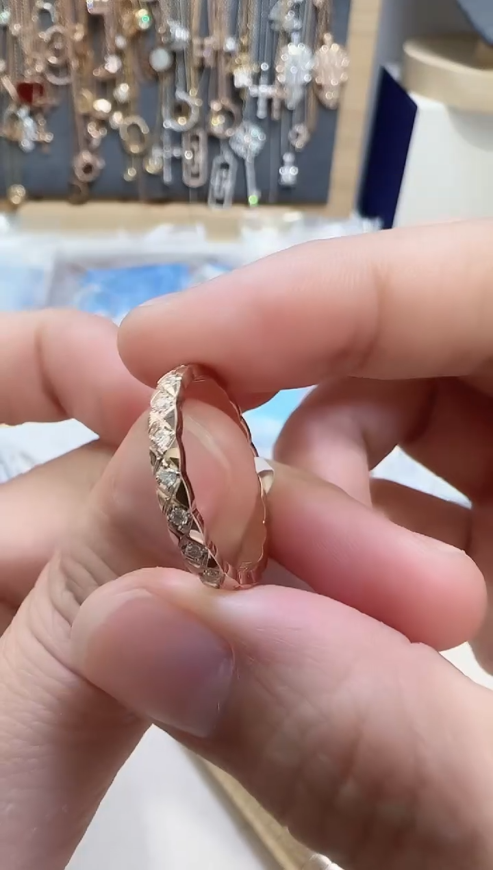 【闪购商品】天然钻石戒指/指环18K金镶嵌戒指18号