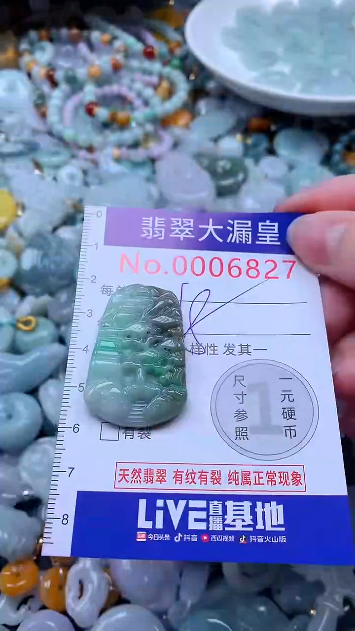 翡翠未镶嵌吊坠(不含链)6827