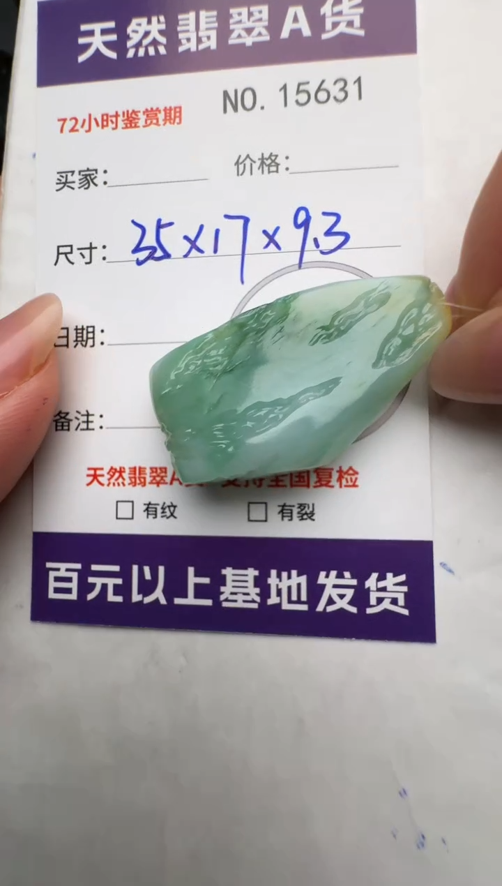 【闪购商品】翡翠未镶嵌颈饰原石15631