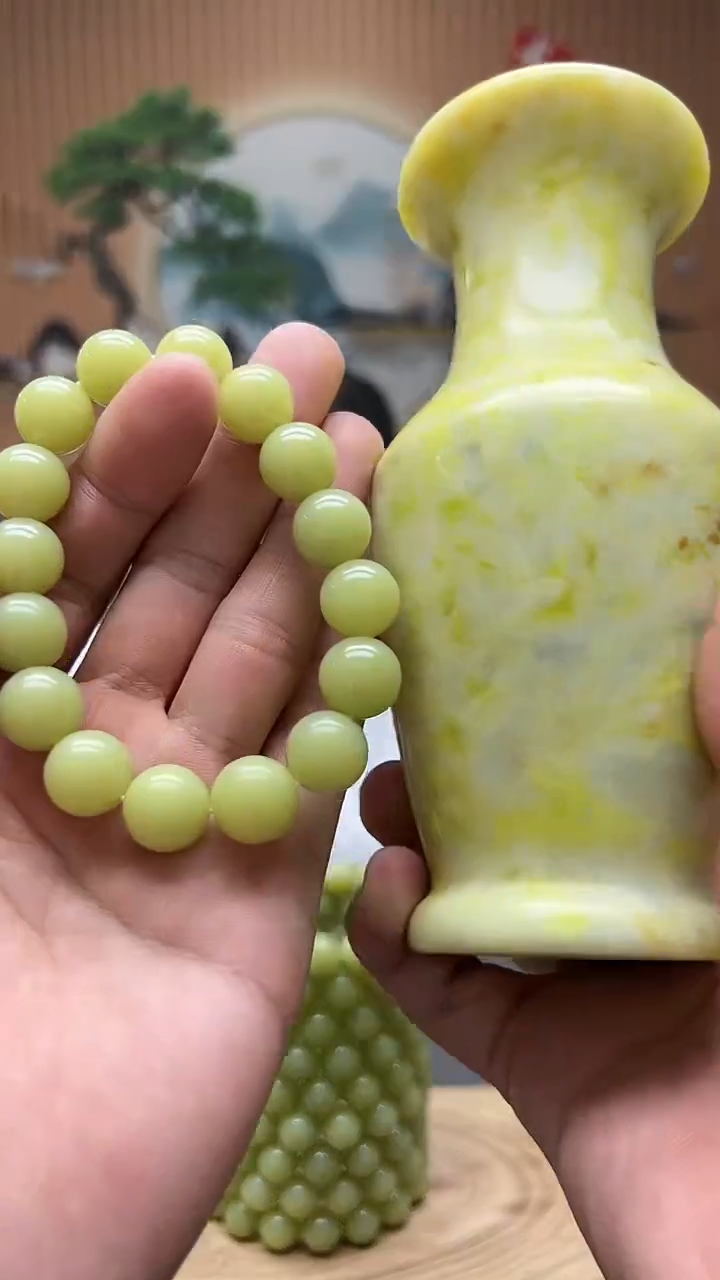 【闪购商品】蛇纹石玉手串未镶嵌天然玉石手串