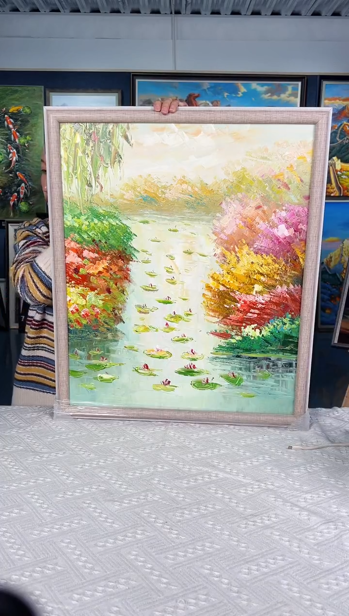 【闪购商品】油画111号 50*60 莲花-手绘油画