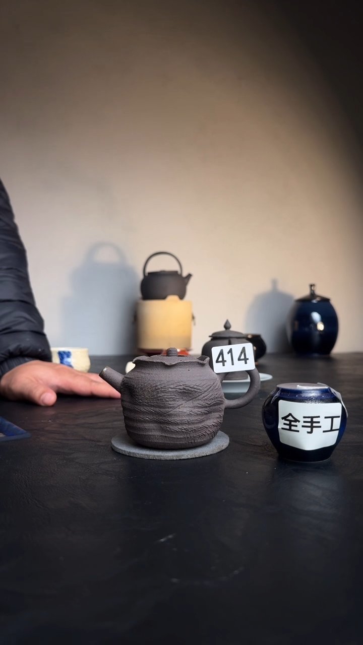 婺州龙窑烧制技艺全手工壶160ml（414