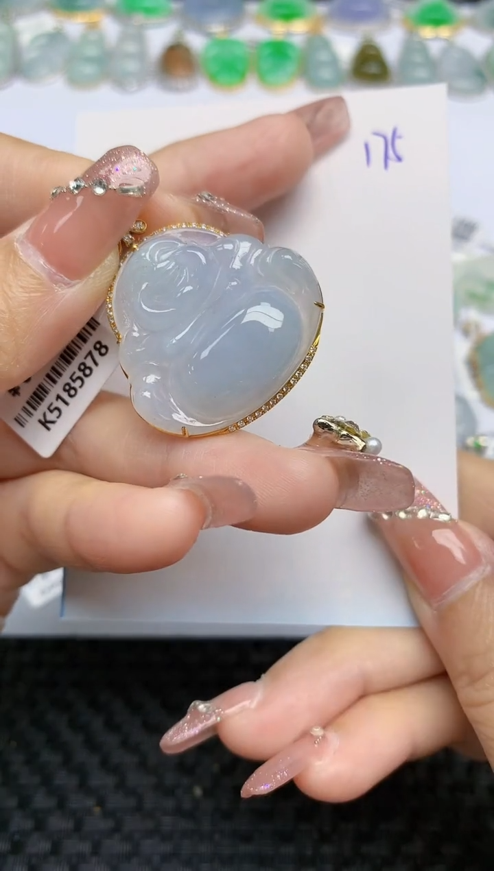 【闪购商品】翡翠颈饰18K金镶嵌天然A货翡翠 175