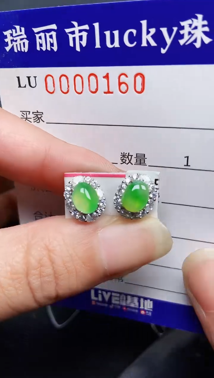翡翠银S925镶嵌颈饰0160