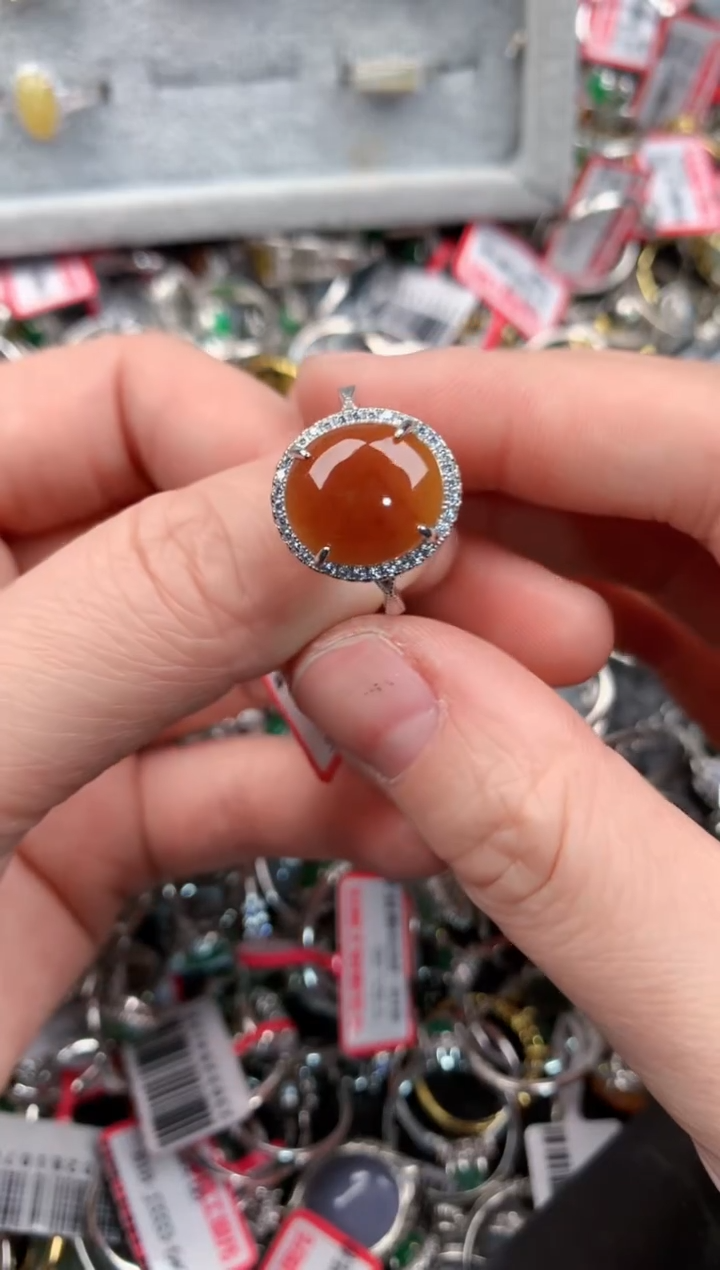 银S925镶嵌戒指翡翠11                 2