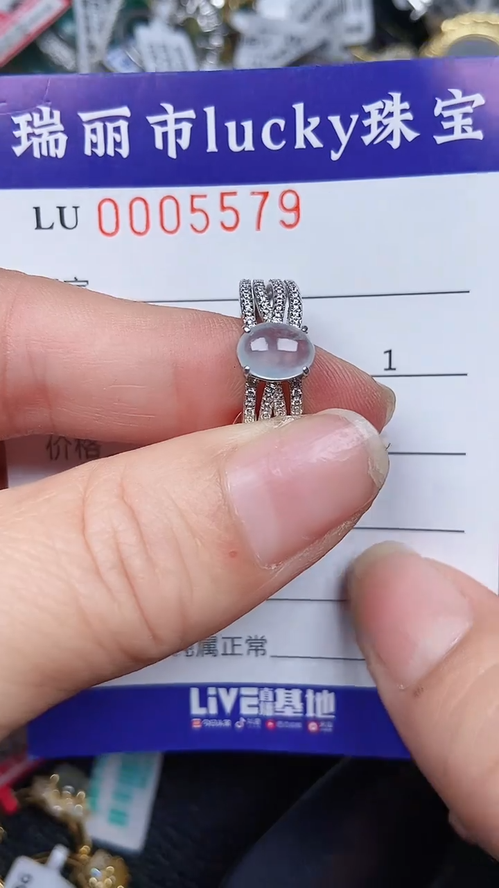 颈饰银S925镶嵌翡翠5799