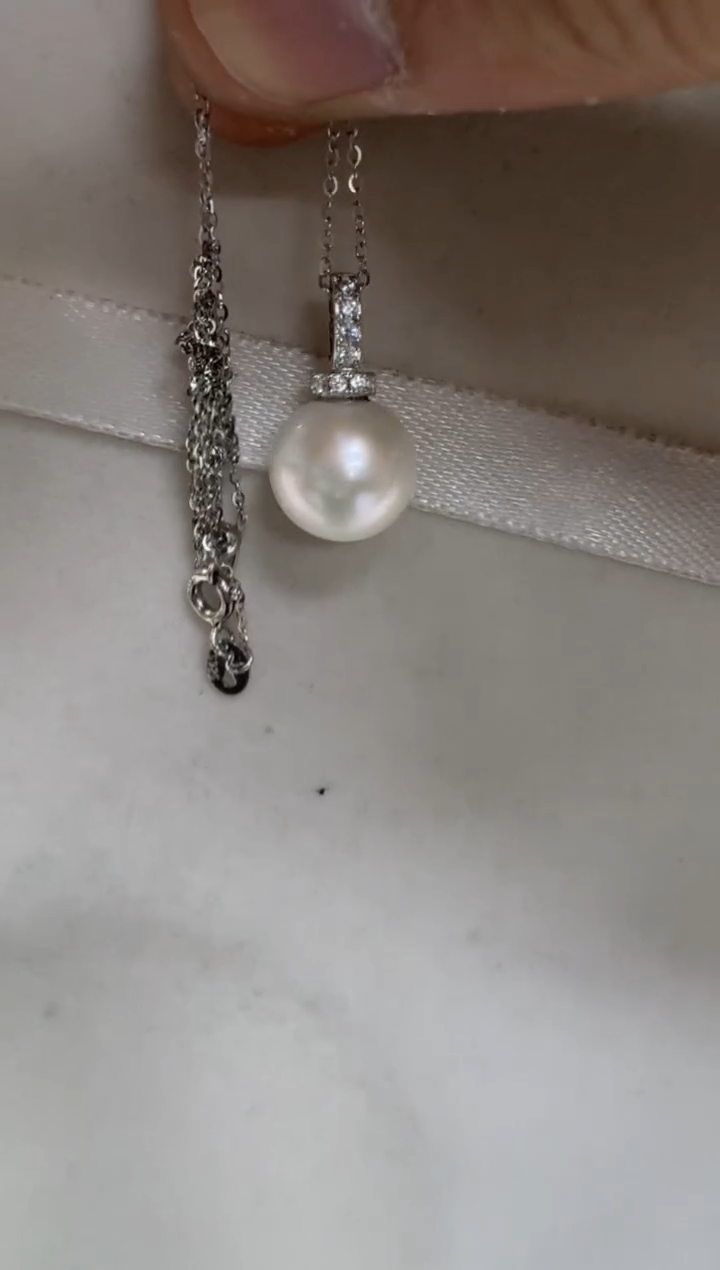 【闪购商品】淡水珍珠颈饰银S925镶嵌吊坠