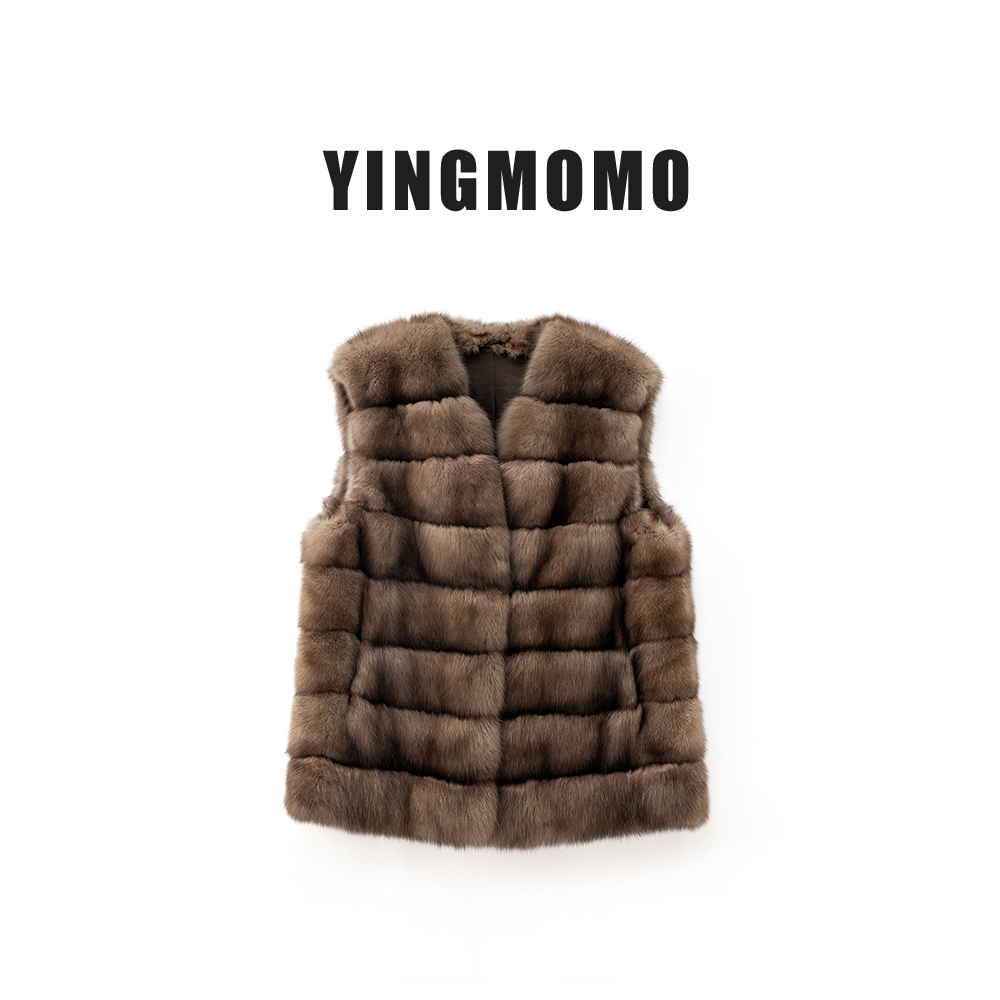 【YINGMOMO】影哥「吉普赛」高定系列意大利染色紫貂稀有色限定马甲