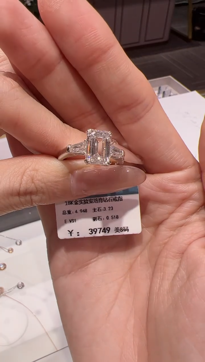 【闪购商品】实验室培育钻石18K金镶嵌@@647442015