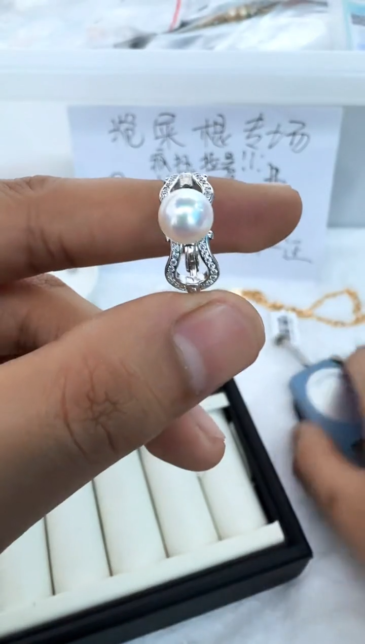 【闪购商品】海水珍珠戒指银S925镶嵌戒指