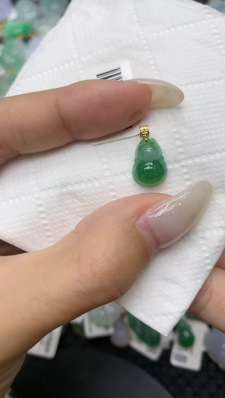 颈饰18K金镶嵌翡翠11111111