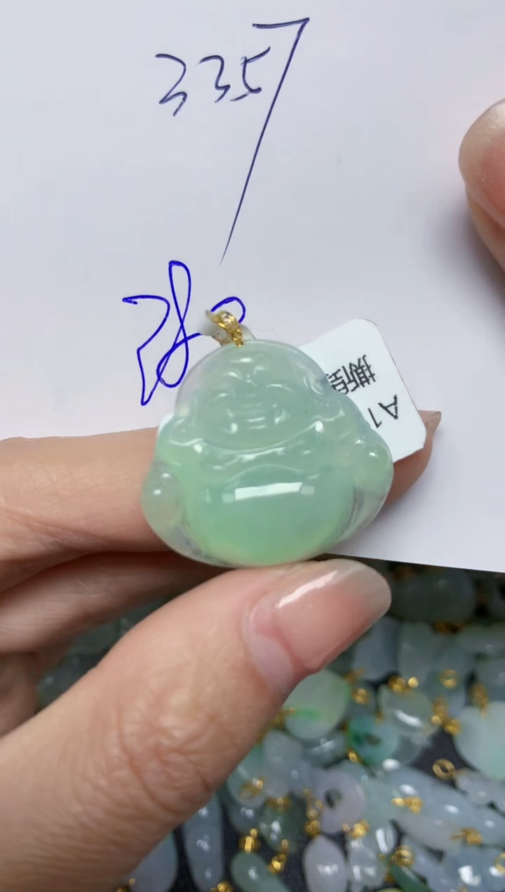 【闪购商品】翡翠颈饰18K金镶嵌 天然翡翠A货