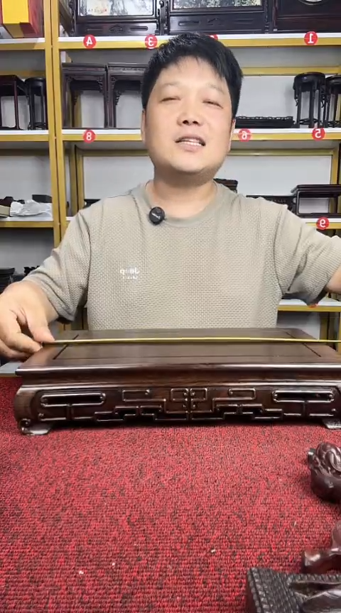 木非洲黑檀长方底座35*20*7.5CM
