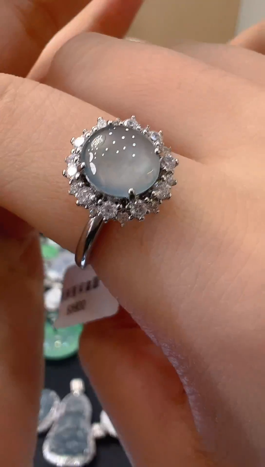 合金戒指翡翠天然A货翡翠多样性发其一SWA10