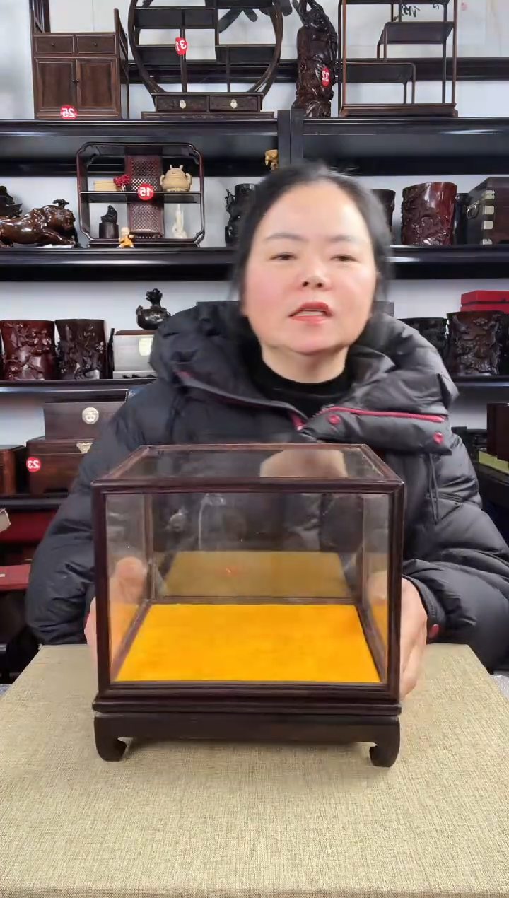 木玻璃罩2老李红木工艺品