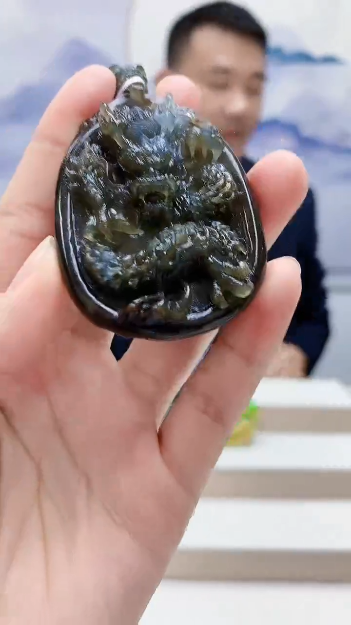 未镶嵌定制翡翠饼**?5174lr-毛货挂件32