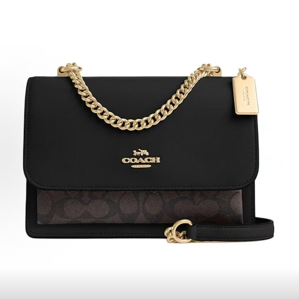 95新 COACH/蔻驰 a1394风琴包斜挎包21*7*16