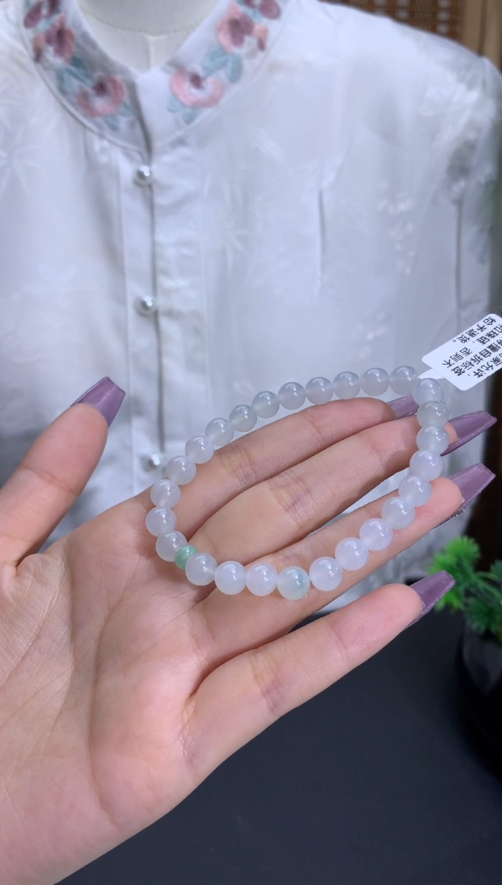 【闪购商品】翡翠手链未镶嵌卡6.9mm