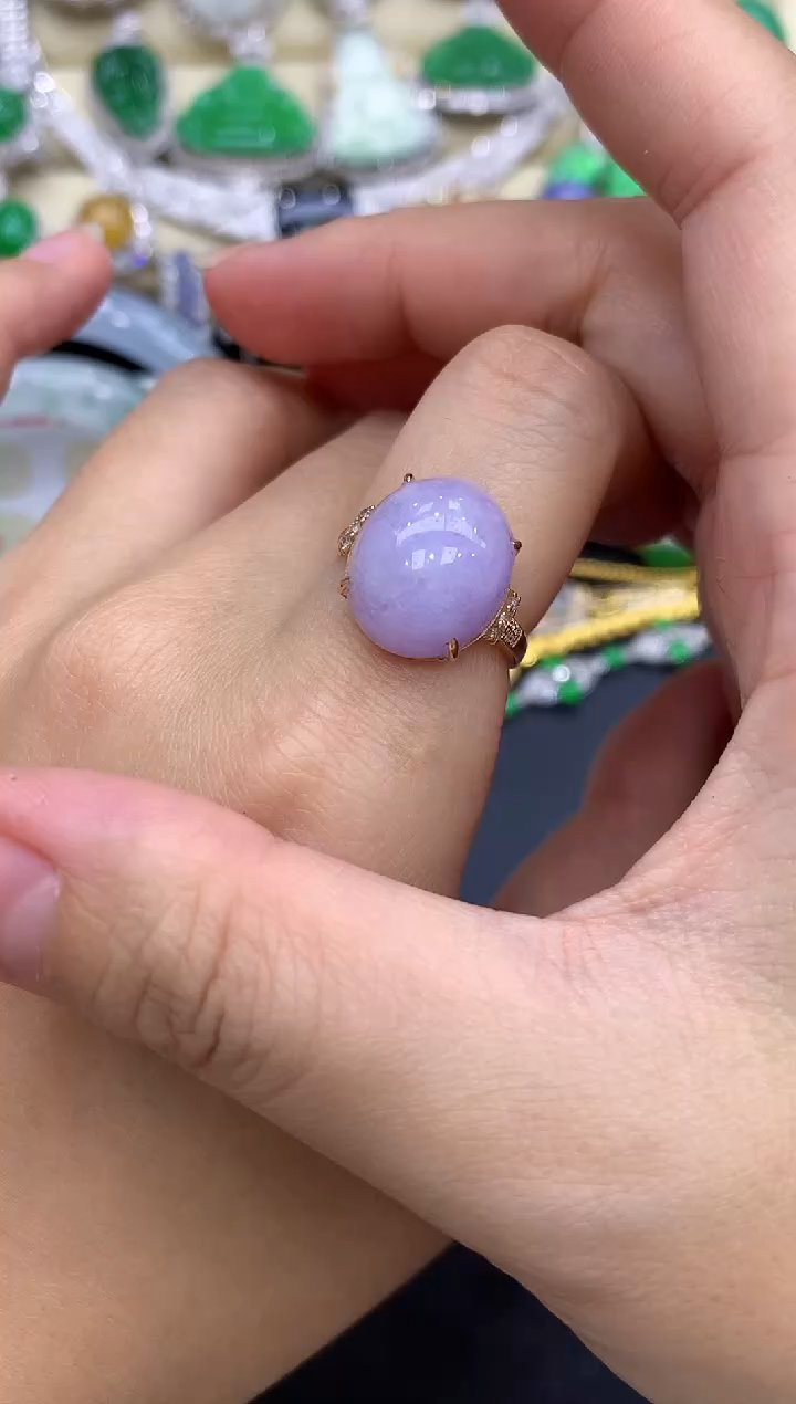 18K金镶嵌戒指翡翠 178-中国好珍宝