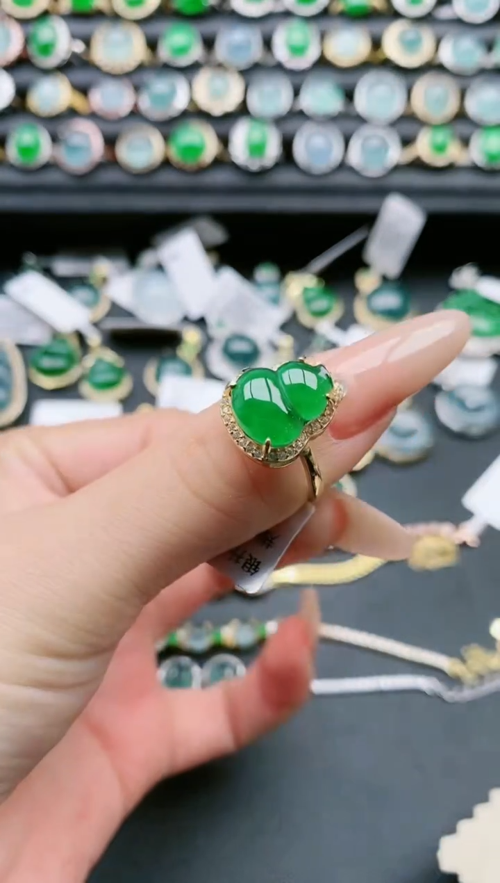 【闪购商品】翡翠戒指银S925镶嵌1111111