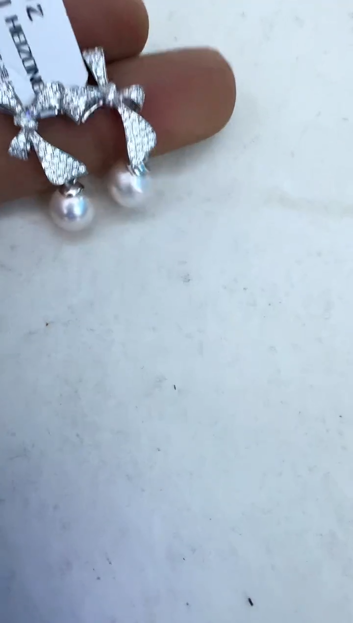 【闪购商品】海水珍珠耳饰银S925镶嵌耳钉