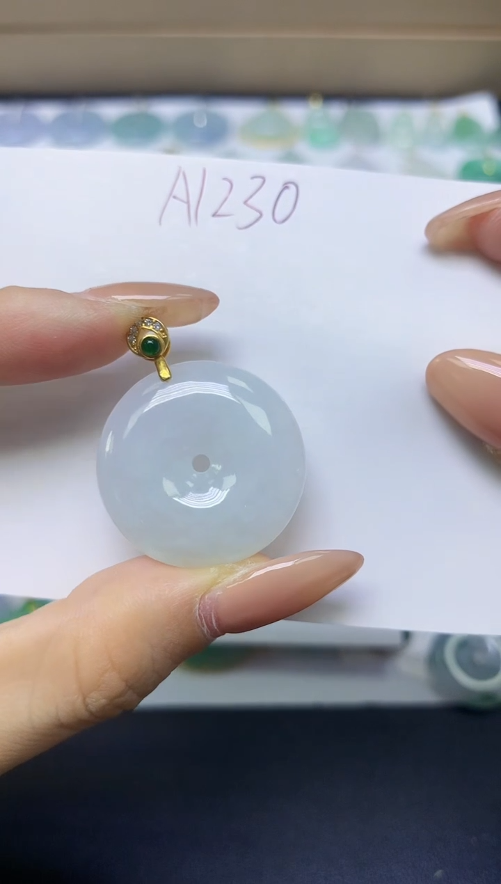 颈饰未镶嵌翡翠天然缅甸A货翡翠百元以上9元证书费自理